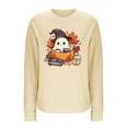 thumbnail image 4 of HOMBOM Womens Beige Sweatshirt Pullover Crew Neck Cute Winter Graphic Thanksgiving Tops for Women, 4 of 4