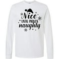 thumbnail image 3 of Inktastic Christmas Nice Until Proven Naughty Long Sleeve T-Shirt, 3 of 5