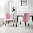 thumbnail image 2 of Porthos Home Fern Dining Chairs, Velvet Upholstery, Steel Legs (Set of 2), 2 of 8