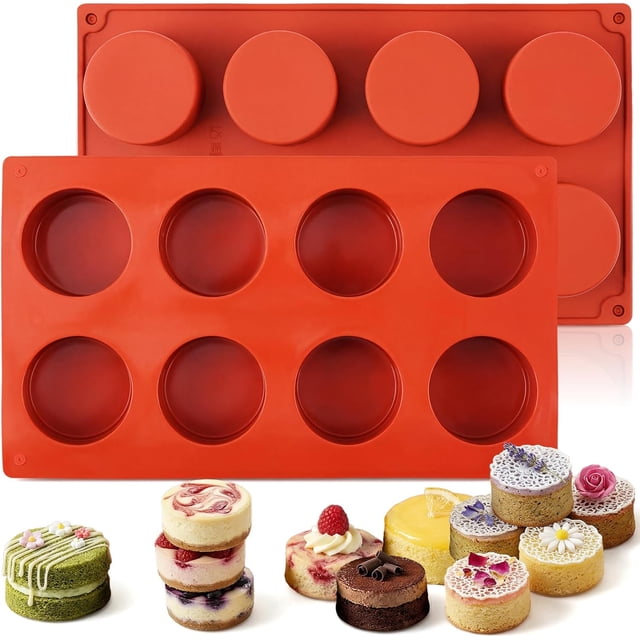 2 Moldes De Silicona Para Hornear, Con 12 Cavidades Reutilizables De Grado Alimenticio Molde, Sin BPA, Adecuado Para Cilindro, Caramelos, Gelatina, Chocolate, Mini Jabón De Resina Hecho A Mano