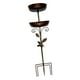 thumbnail image 5 of Comedero para pájaros de exterior de doble capa, cuenco de baño para pájaros, construcción de hierro, comedero decorativo para pájaros con bandeja de, 5 of 9