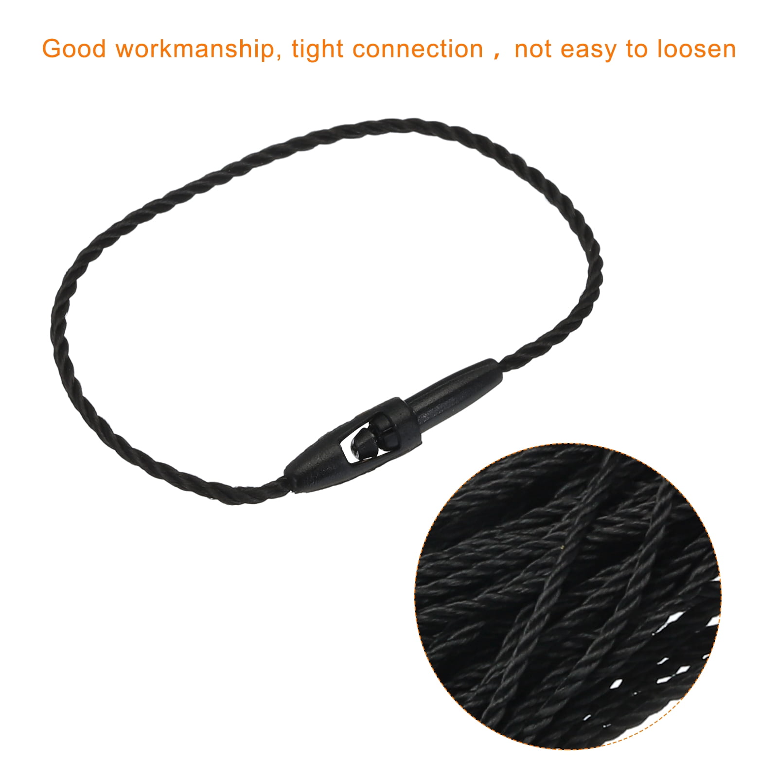 Rope Tags 100Pcs Black Cotton Tag Strings - 7.7 Inch Security Fasteners ...