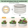 thumbnail image 2 of 2 - Pack Round Galvanized Raised Garden Bed - 2FT - Outdoor Flower & Vegetable Bed - Heavy - Duty & Open - Bottom Design, 2 of 9