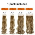 thumbnail image 4 of SHCKE 24 Inch Clip in Hair Extensions Ginger Brown Mix Bleach Blonde Curly Hair Extensions 280g 4Pcs Synthetic Fiber Hairpieces, 4 of 5