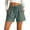 Army Green -CU21, variant on Womens Linen Casual Shorts High Waisted Cotton Shorts Summer Flowy Beach Drawstring Shorts with Pockets Khaki L