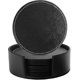 thumbnail image 1 of Beverage Leather Coasters with Holder Set of 6, PU Leather Coasters for Various Cups and Mugs (Round Black), 1 of 5