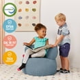 thumbnail image 6 of ECR4Kids Sophie Sherpa Toddler Accent Chair, 13.5in Seat Height, Kids Furniture, Peacock Blue, 6 of 9