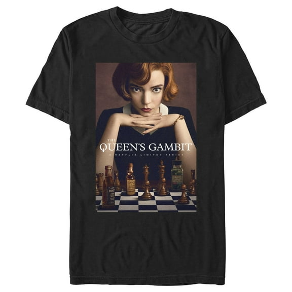 Men's The Queen's Gambit Beth Harmon Poster Graphic Tee Black 2X Large