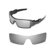 Walleva Titanium Polarized Replacement Lenses for Oakley Oil Rig Sunglasses