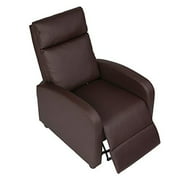 Koreyosh Recliner Chair PU Leather Single Sofa Adjustable Home Theater Seating Recliner Sofa for Living Room & Bedroom,Brown
