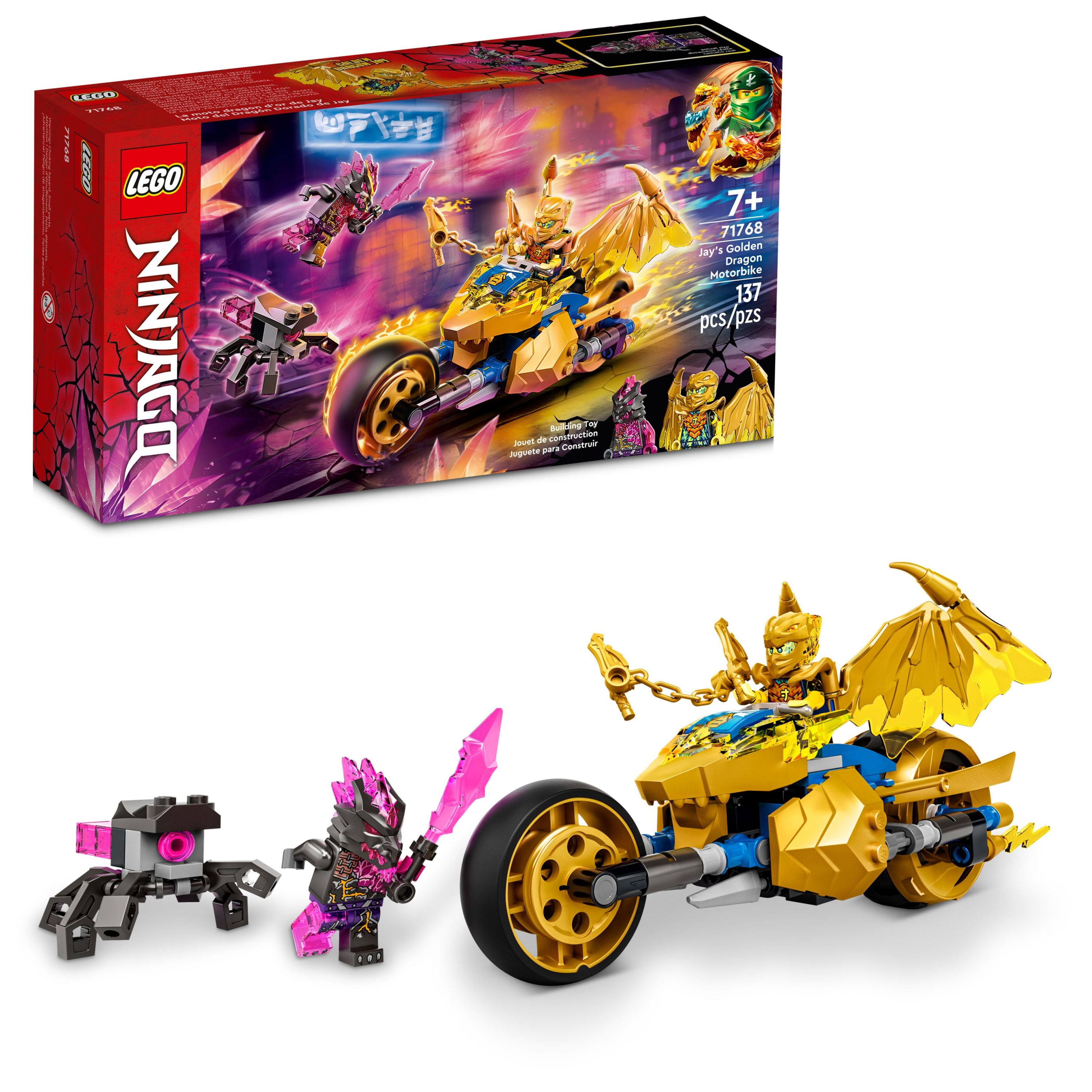 LEGO NINJAGO Jays Golden Dragon Motorbike 71768 Building Set (137 Pieces)