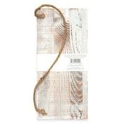 Cousin DIY White Wash Wood Plank Sign with Jute Twine Hanging Cord