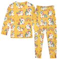 thumbnail image 2 of Dailycode Cotton Pajama Set Snug Fit Long Sleeve Top and Pants for 18M-8Y Baby Unicorns with Rainbow, 2 of 7