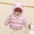 thumbnail image 2 of Landzoo Baby Girls Boys Puffer Jacket, Lightweight Bear Ear Hooded Winter Coat, for Baby Down Outerwear, 2 of 4