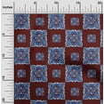 thumbnail image 1 of oneOone Georgette Viscose Fabric Floral Block Printed Fabric 1 Yard 42 Inch Wide, 1 of 4