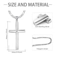 thumbnail image 6 of AOVEAO Cross Necklace 925 Sterling Silver Pendant Necklaces for Men Christian Jewelry Birthday Gift for Boys Dad Son, 6 of 7