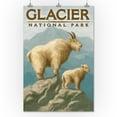 thumbnail image 2 of Glacier National Park, Montana, Goat and Kid, Oil Painting (24x36 Giclee Gallery Art Print, Vivid Textured Wall Decor), 2 of 3