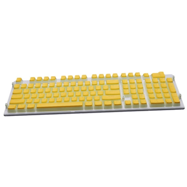 108 teclas de doble inyección RGB tipo pudding para teclado mecánico Cherry MX, Amarillo