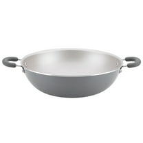 Rachael Ray Create Delicious 14.25" Aluminum Nonstick Wok, Gray Shimmer