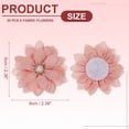 thumbnail image 2 of Uxcell Fabric Flowers, Rhinestone Pearls Sewing Fabric Flowers for DIY Crafts Appliques Wedding Birthday Party Decoration Pink, 2 of 7