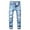 P-Blue, variant on Rhuody Jean For Men Stretch Slim Fit Jeans Ripped Distressed Straight Leg Denim Pants Stretch Motorcycle Jeans Trousers Comfortable Clothes 34 Blue