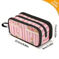 thumbnail image 4 of FORMRS Pencil Case with 3 Compartments Zipper Pouch, Elementary School Level and up, Gingerbread Houses, 4 of 8
