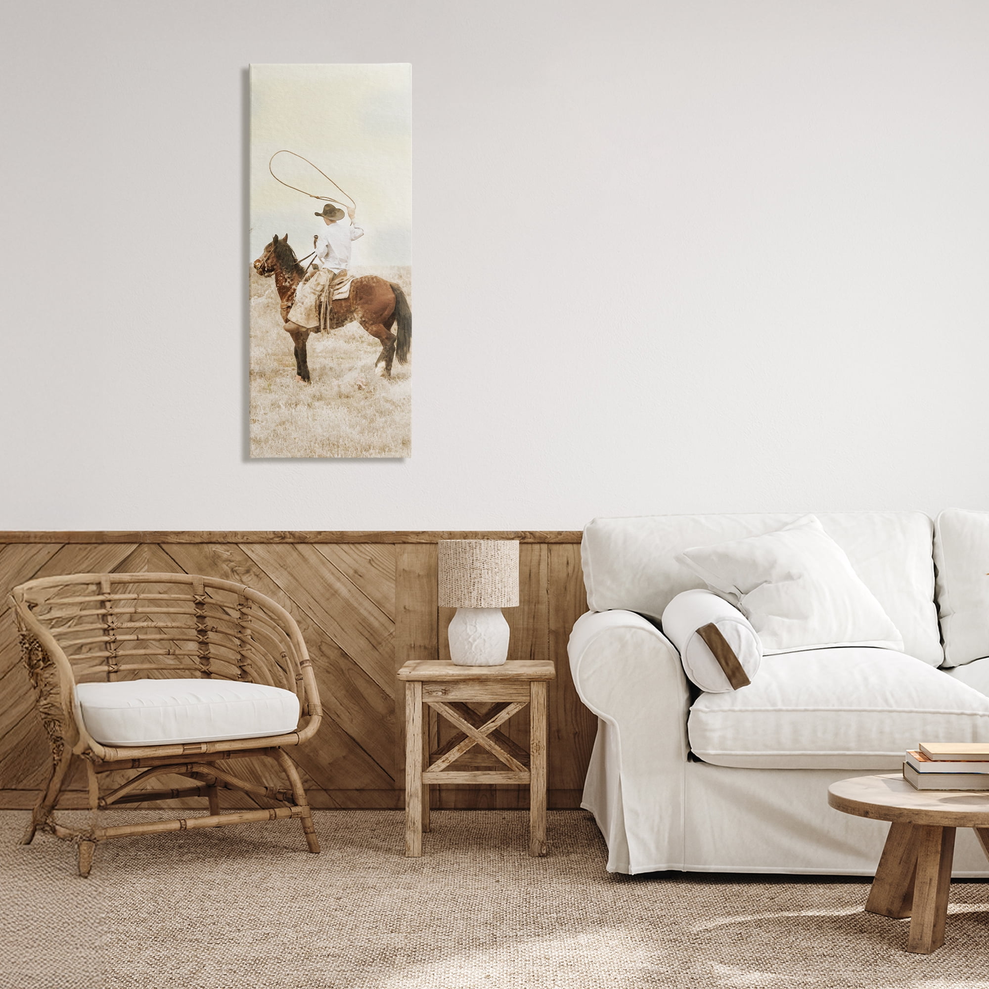 Stupell Industries Wrangling Cowboy Lasso Canvas Wall Art, design by Marcus Prime