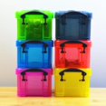 thumbnail image 4 of Mini caja de almacenamiento de plástico transparente con tapa con cierre, estuche portátil para guardar joyas, color amarillo, 4 of 5
