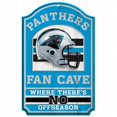 thumbnail image 1 of Carolina Panthers Wood Sign - 11"x17" Fan Cave Design, 1 of 1