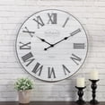 thumbnail image 1 of FirsTime & Co. Emmett Shiplap Wall Clock, 27", Galvanized Silver, White, 1 of 1
