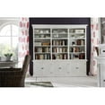 thumbnail image 3 of Beaumont Lane Mahogany Pure White Bookcase Rectangular Adjustable Shelving 94.5" Unassembled, 3 of 3