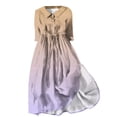 thumbnail image 3 of WILLBEST Robes pour Femmes Chemise Décontractée Ample à Manches Longues Imprimée avec Robe à Nouer 2, 3 of 3