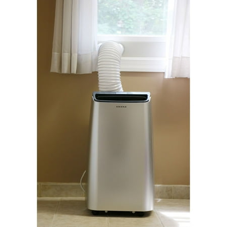 Amana - 450 Sq. Ft. Portable Air Conditioner - Silver/Gray