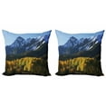 thumbnail image 1 of Ambesonne Landscape Throw Pillow Cover 2 Pack, Colorado Village, 20", Green Blue, 1 of 2