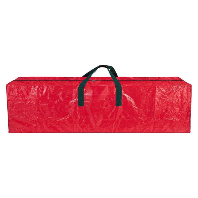 Grand Sac de Rangement pour Arbre de Noël, Sac de Rangement pour Arbre Artificiel Solide et Durable, Imperméable et Résistant, Convient à un Arbre de 9 Pieds Rouge_122x34x51cm
