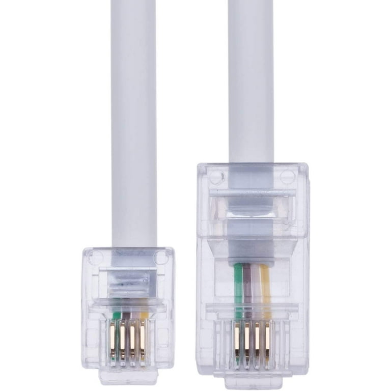 Telecom Extension Cable, RJ11 Male, RJ11 Female, 10.0 m