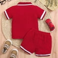 thumbnail image 5 of NOLDARES Toddler Baby Boy Summer Outfit Play Clothes Short Sleeve Truck Print Tee Elastic Shorts Blazer,2-3 Y, 5 of 5