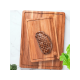 thumbnail image 1 of One Piece, Large Acacia Wood Chopping Board With Edge Grain Texture, Double-Sided Wood Cutting Board With Juice Groove And Handle, Ideal For Pre-Oilin, 1 of 5