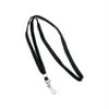 Deluxe Lanyards J-Hook Style, 36" Long, Black, 24/Box