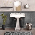 thumbnail image 2 of Bannarot 26x26 Gold Ornate Wood Framed with Double Matting Museum Art Print Titled - Serene Bath I black and white, 2 of 4
