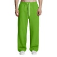 thumbnail image 2 of HKYNLAG Baggy Sweatpants for Men Fleece Wide Leg Sweats Pants Loose Casual Open Bottom Joggers with Pockets Green 2XL, 2 of 7