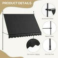 thumbnail image 6 of Outsunny 10' x 4' Retractable Awning, Non-Screw, Black, 6 of 9
