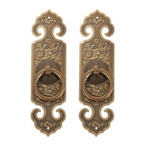Homoyoyo 2Pcs Elegant Antique Brass Cabinet Handle for Home Furniture Pulls