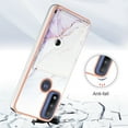 thumbnail image 2 of For Moto G Play 2023 Marble Patterned Case with Card Holder, Back Folio Kickstand PU Leather + Soft Crystal Bumper Edge, Magnetic Clasp Back Cover For Moto G Play 2023,Lightpurple, 2 of 6