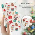 thumbnail image 3 of Phone Case for iPhone 13, Luxury Christmas Pattern Card Slots Cash Pocket Magnetic Clasp Full Body Protection Shockproof Kickstand Wallet Flip Case with Wrist Strap for iPhone 13, A, 3 of 8