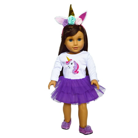 My Brittany's Purple Unicorn Outfit for American Girl Dolls and My Life as Dolls 18 Inch Doll Clothes