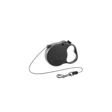 - flexi Retractable Dog Leash (Cord), 10 ft, Extra Small, Black
