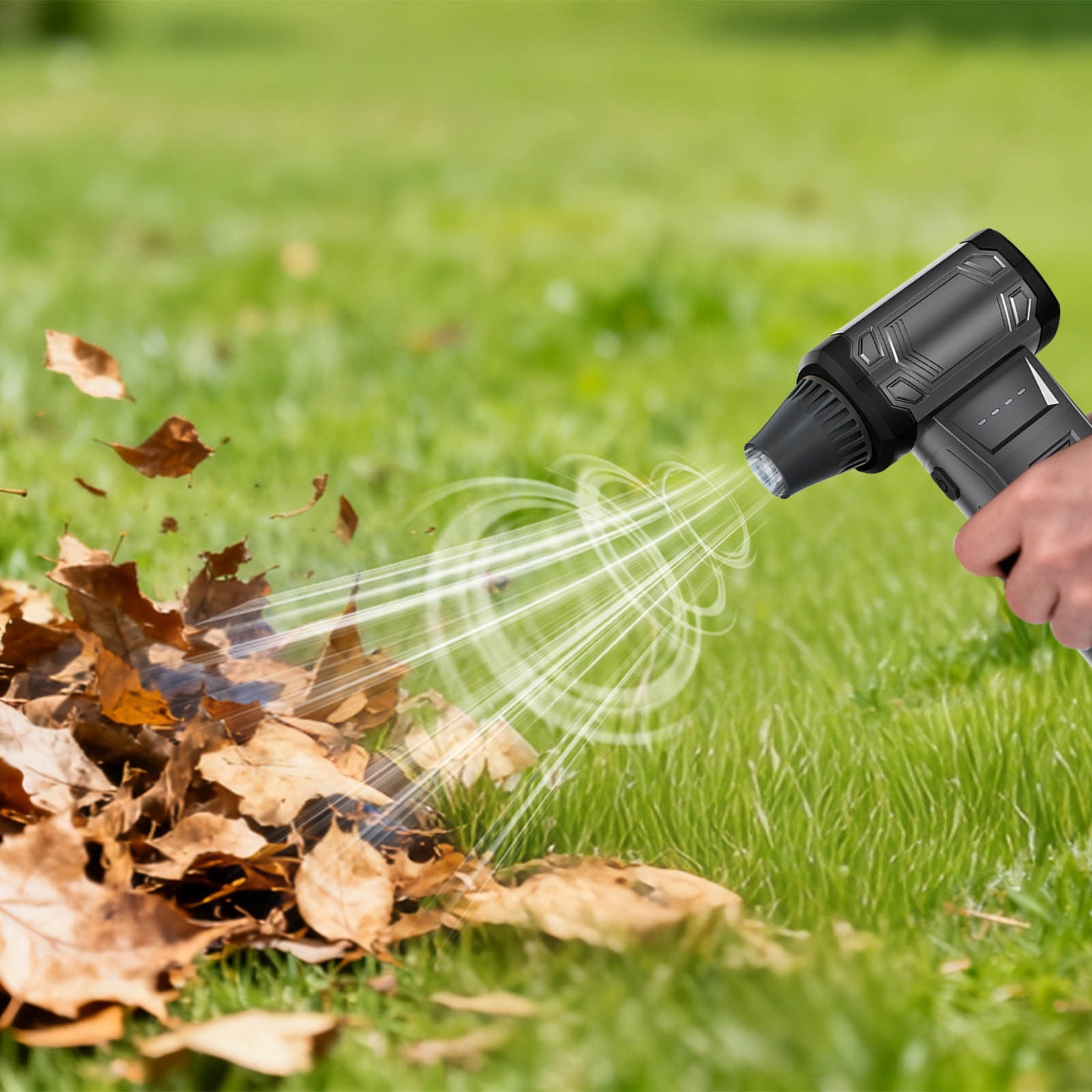 Rechargeable Compressed Air Duster - 130000RPM Cordless Electric Air Blower with 3 Speed Settings for Computer, Car & Home Cleaning