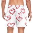 thumbnail image 4 of joogoo Men's Hearts Love Swim Trunks with Liner Pocket Beach Shorts Medium, 4 of 9