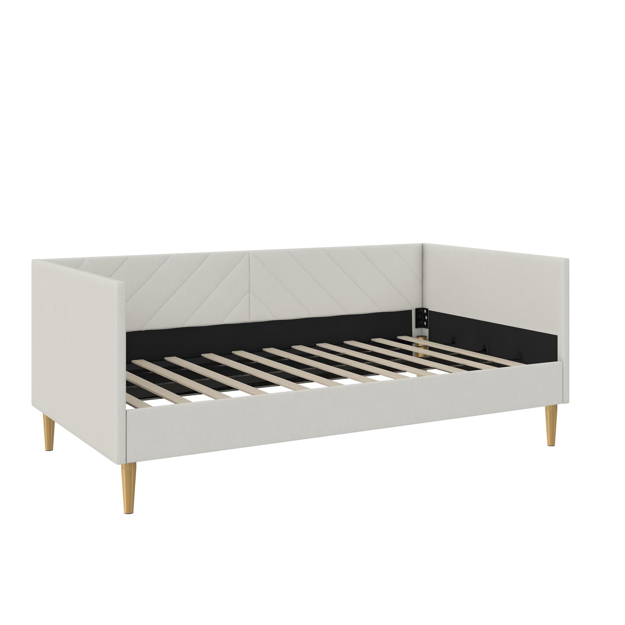 DHP Alicent Twin Upholstered Daybed, Light Gray Linen